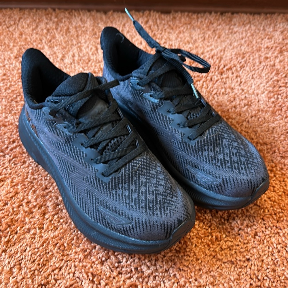 Brand new Hoka Clifton 9 Black Running Shoe